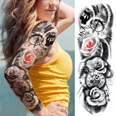 China Temporary Waterproof Custom Beauty Lion Tattoo Stickers Extended Arm Large Arm Tattoo Stickers for sale