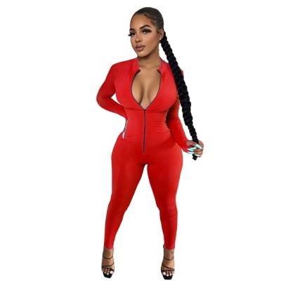 China Anti-wrinkle multi color overalls sheer jumpsuit for women plus size jumpsuit for fat women for sale