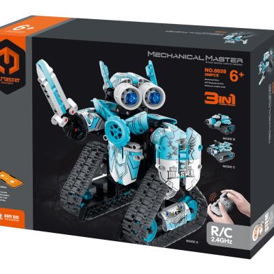 China Building Toy APP Programming Robot 3 IN 1 Educational Blocks Play 4 Channel RC Stunt Car Style Blocks Blocks 398PCS for sale