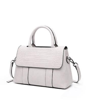 China PU smooth PU with croc PU handbag cross - body for women cross - body bag for sale