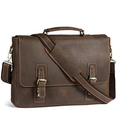 China Lady Factory OEM Real Genuine Leather Lap Top Tote Laptop Shoulder Bag For Men for sale