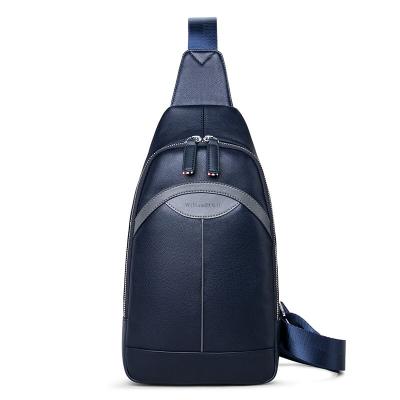 China Fashion Men's Sling Bag Trunk Shoulder Backpack Genuine Leather Cross - Body Outdoor Travel Casual Daypack for sale