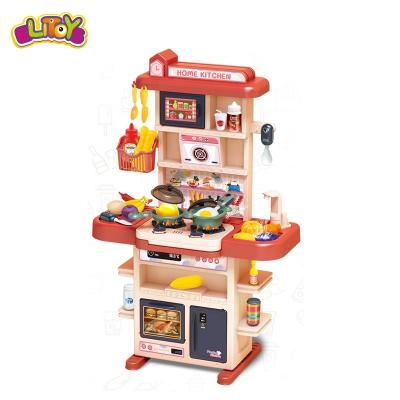 China 2021 Newest Kitchen Set Single Toy Preschool Toy Throw Cooking Large Table Toy Kitchen Set Indoor With Lightweight Healthy Kitchen Set Toy for sale