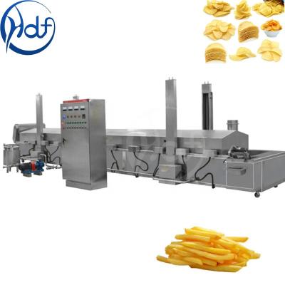 China Fried Potato Chips Production Line Chips Frying Making Equipment Frozen Potato Finger Chips Machine Fried Potato Chips Machine for sale