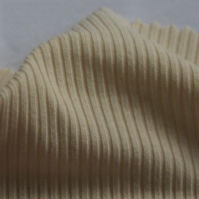 China Sustainable Popular Hot Sale Polyester Viscose Elastic Rib Knitted 2x2 Fabric for sale