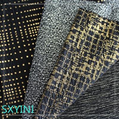 China Wholesale High Quality Shaoxing YINI 97% Stretch Polyester 3% Spandex Gold Foil Printing Fabric for sale