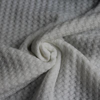 China Beautiful Sustainable New Style Polyester Elastic Waffle Fabric for sale