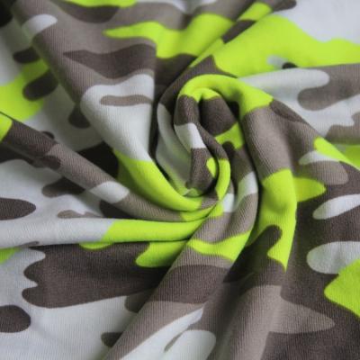 China Beautiful New Design Durable Elastic Yummy Delicious Polyester Camouflage Printed Fabric for sale