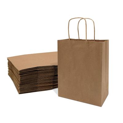 China Recycled Materials OKcarton Paper Bag Custom Printed Logo Recyclable Shopping Gift Kraft Paper Bags for sale