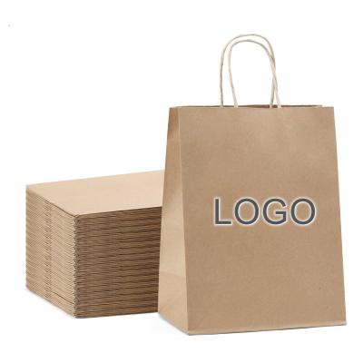 China Recycled Materials OKcarton Logo Printing Kraft Paper Bag Custom Gift Paper Packaging Bags Personalized Business Shopping Clothes Bag for sale