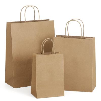 China Recycled materials okcarton kraft paper bag for wedding party shoes clothing gifts multifunctional wholesale for sale