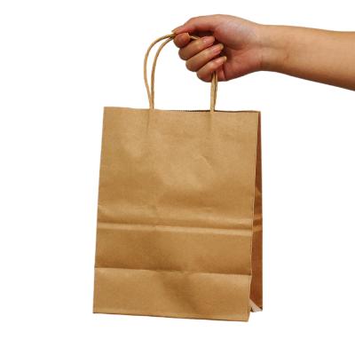 China Recycled Materials OKCARTON 100% Recyclable Paper Bags Brown Gift Paper Bags With Handles for sale