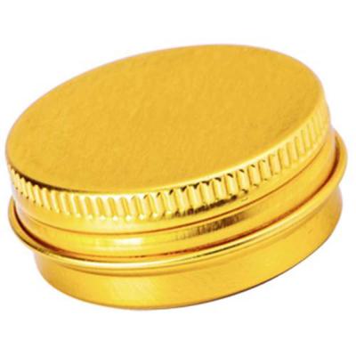 China OKCARTON Cosmetic Screw Cap Aluminum Tin Jar Gold With Screw Lid 15ml for sale