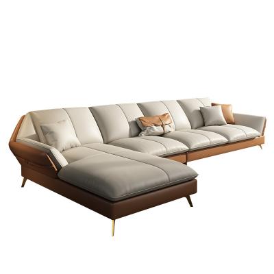 China Wholesale Nordic Light Luxury Convertible Sectional Living Room Moder L Shaped Sofa Set Best Deco Cost Effective Armonia Beige 2021 for sale