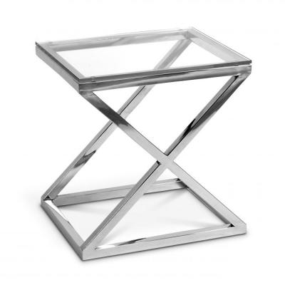 China Stainless Steel Convertible Decorative Glass Base Top Luxury Living Room Console Table For Whiolesale for sale