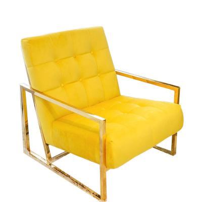 China Living Room Metal Leg Leisure Armchair Chair Cafe Fabric Restaurant Modular Velvet Style Time Packing Modern Furniture for sale