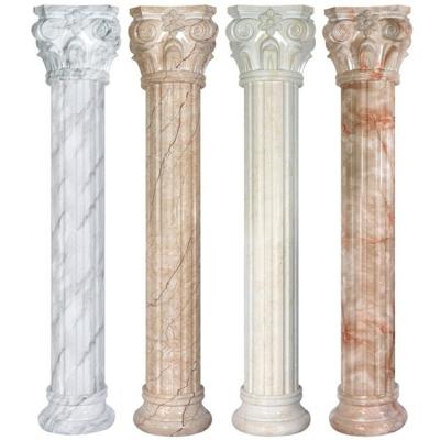 China Solid Hot Selling Natural Stone Column Pillars Government Office Building Marble Granite Roman Hollow Column Pillars for sale