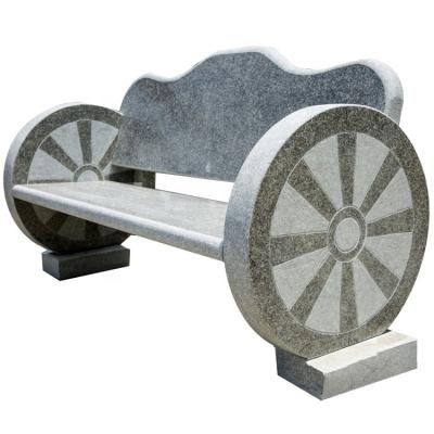 China Cheap Customized Modern Granite Headstone Benches Granite Bench Granite Cemetery Bench With Pedestal On One End for sale