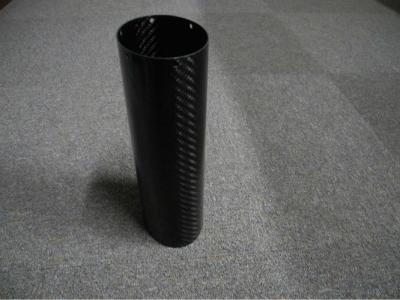 China Black Oval Motorcycle Exhaust Hood Of Carbon Fiber Profiles High Temperature Resistant for sale