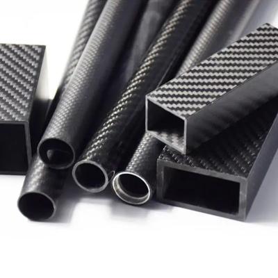 China Carbon Fiber Square Tube 3k Twill Matte / Glossy Rectangular Carbon Fiber Tube for sale