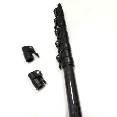 China 3K Twill Matte Carbon Fiber Telescopic Extension Pole with Quick Locking Clamps for sale