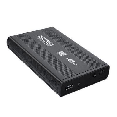 China Power 3.5 Inch Aluminum British Standard USB2.0 To SATA 2.0 Port SSD HDD Hard Drive Chassis USB External HDD Chassis for sale