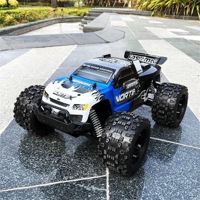 China Short Board 4WD Adult Brush Motor Remote Control Adult Off-Road High-Speed ​​Remote Control Electric Truck RC Truck Monster Racing Blue for sale