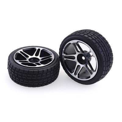 China RC Hobby RC 1/10 On Road Soft Tires & Aluminum Alloy Wheel Hexagon 12mm Silver for sale