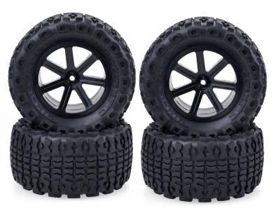 China RC Hobby 1:10 RC Short Program Truggy /Monster Truck / Desert Truck Wheels Tires 12mm Hub Black for sale