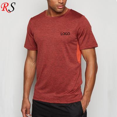 China Wholesale New Design Hot Selling Anti-Wrinkle Custom Running Men's Running Quick Dry Red Mesh Panel Tshirt for sale