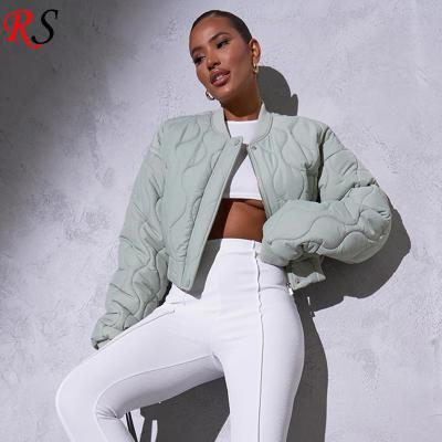 China New Design Winter Breathable High Quality Cropped Coat Women's Padded Bomber Jacket for sale