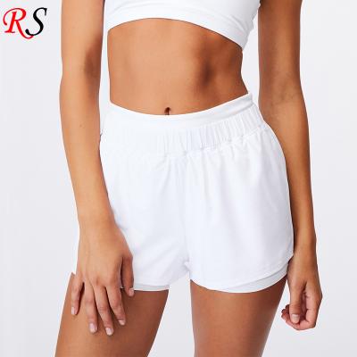 China New Design Anti-wrinkle New Fashion Fashion White Polyester Women's Running Shorts Wholesale Good Quality for sale