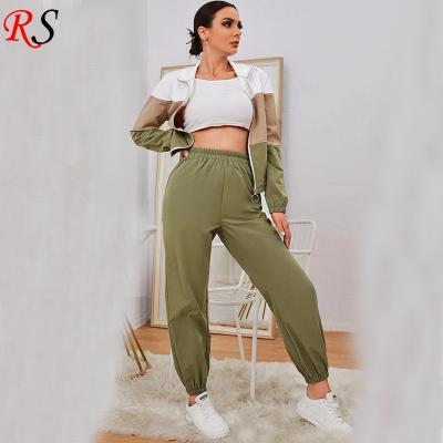 China 2021 Wholesale Custom Design QUICK DRY 2 Piece New Jogger Hot Sale Women Sweatsuit Set Tracksuit for sale