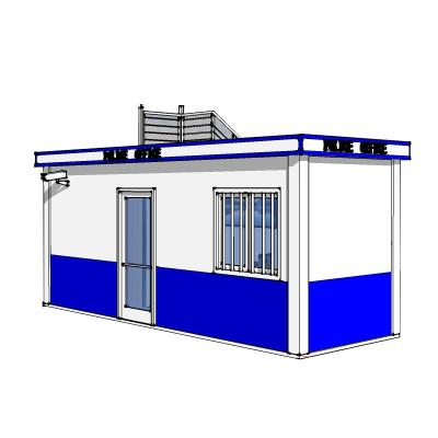 China Modern Hot Sale Guard Houses Prefab Houses For Gendarmerie Single Floor Police Cabin for sale