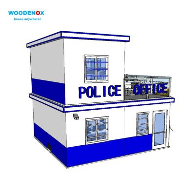 China Low Cost Modern Guard Booth Sandwich Panel Prefab Temporary Houses Security Booth for sale