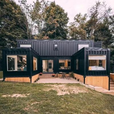 China 40ft Modern Living Expandable Package Prefab Container House Heat-insulated Flat Modular Foldable Prefab House for sale