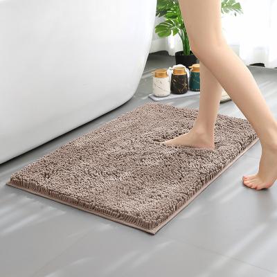 China Good Earth Blankets Toliet Chenille Bathroom Blanket Washable Wholesale Water-absorbing Rug for sale