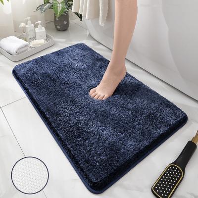 China Bathtub Washable Custom Multi Color Water Absorbent Tufted Bath Mats Non Slip TPR Quick Drying Bath Mats for sale