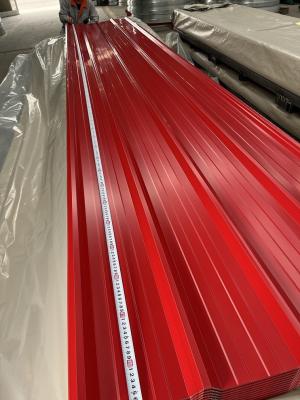 China PPGI Z270 PVDF Winered Corrugated Sheet 30 Years Warranty PPGL AZ150 Metal Roof Building Roof High Performance Sheet for sale