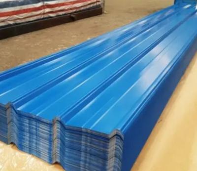 China Einfachblaue RAL5015 Metalldachplatten Trapezförmige Galvalume Walzplatten 0,45mm TCT zu verkaufen