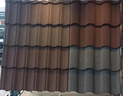 China Villa Roof Classical Tile Shingle Tile Top Roof Tile Color Stone Coated Bond Tile AZ70 Metal Tile 50 Years Warranty for sale