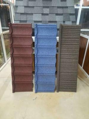 China AZ100 Elite Tile / Wave Tile Metal Stone Coated 50 Years Warranty Color Stone Coated Bond Tile for sale