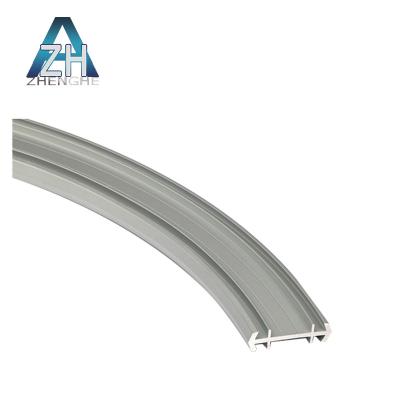 China Decorations Curved Aluminum Extrusion Sliding Track for sale