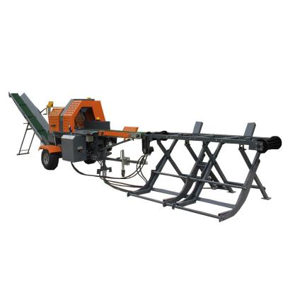 China Hydraulic Firewood Processor Portable Gasoline Log Splitter Wood Tree Log Saw 650 KG for sale