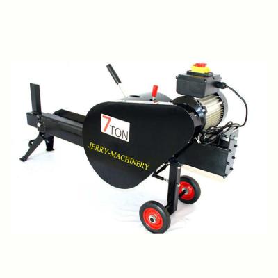 China Portable Wood Log Splitter 7 Ton Firewood Electric Splitting Machine for sale