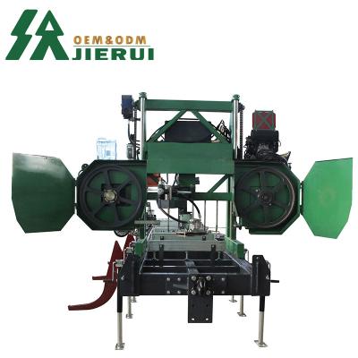 China Woodworking Diesel Portable Horizontal Band Saw Machinery for Wood Cutting House Build for sale