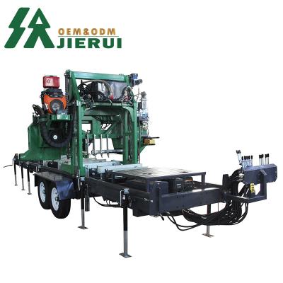 China 27HP Petrol Wood Cutting Bandsaw Saw Mill Machine For Log Woodworking for sale