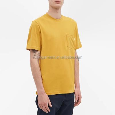 China Anti-Wrinkle OEM Custom Logo High Quality Casual Breathable 100% Organic Cotton T-Shirt With Pocket for sale