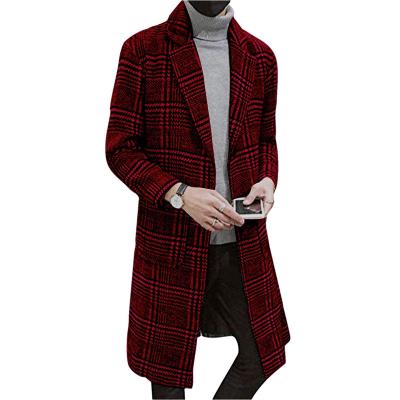 China custom high quality plus size Anti-wrinkle notched collar long sleeves winter autumn coat for men for sale