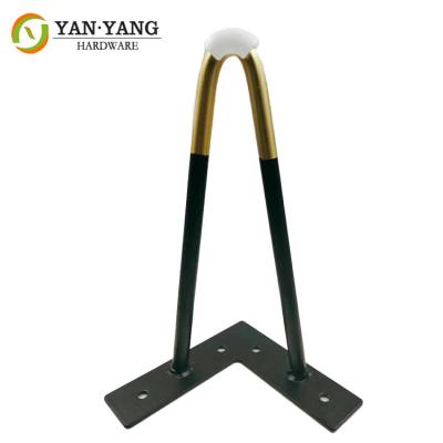 China Wholesale Furniture Parts Modern Style Golden Iron Furniture Legs for sale